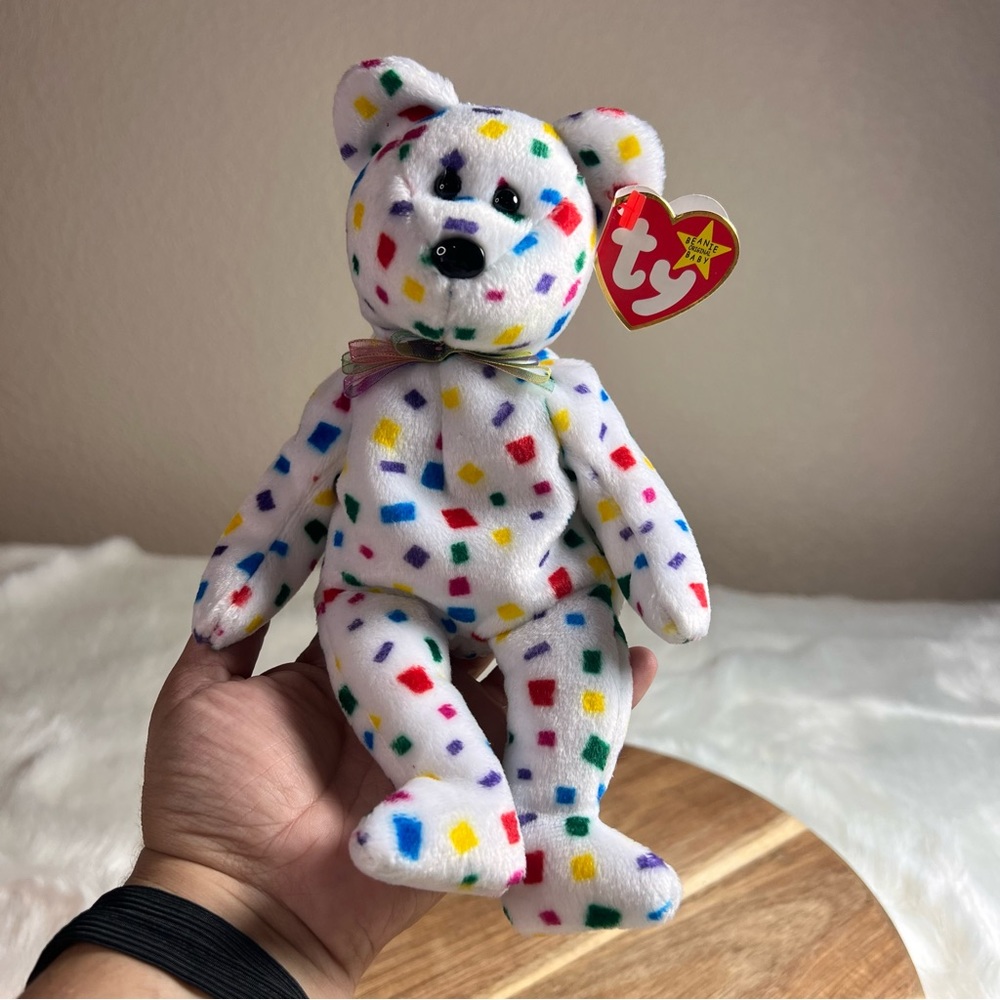 Vintage TY 2K Confetti Beanie Baby - Picture 5 of 11